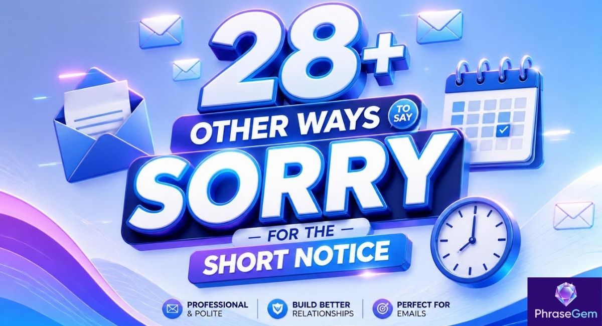28+ Other Ways to Say “Sorry for the Short Notice” in an Email