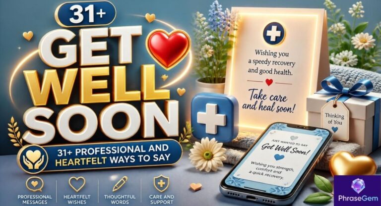 31+ Professional and Heartfelt Ways to Say “Get Well Soon”