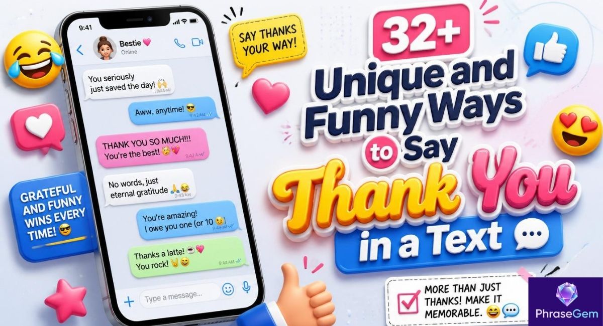 32+ Unique and Funny Ways to Say Thank You in a Text