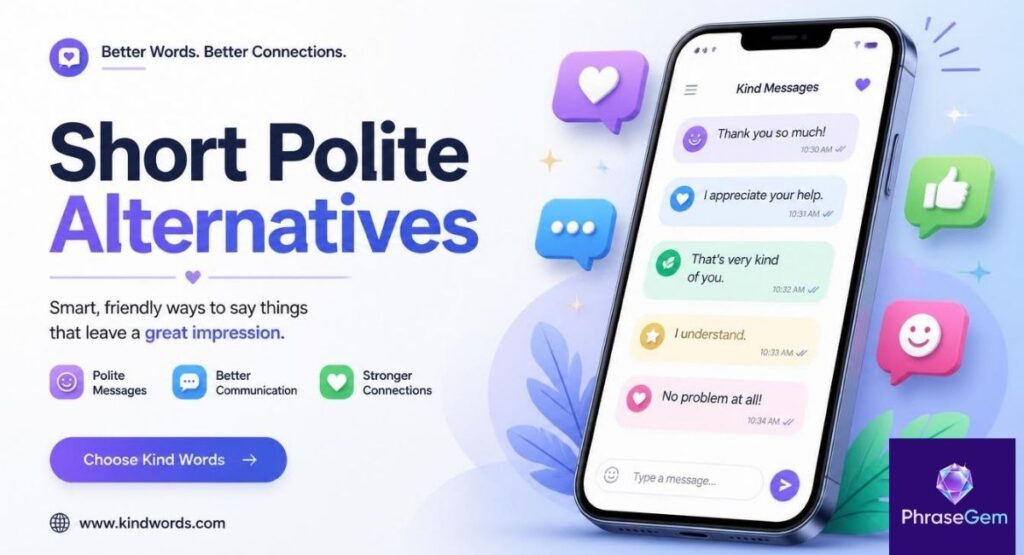 Bonus Section: Short Polite Alternatives