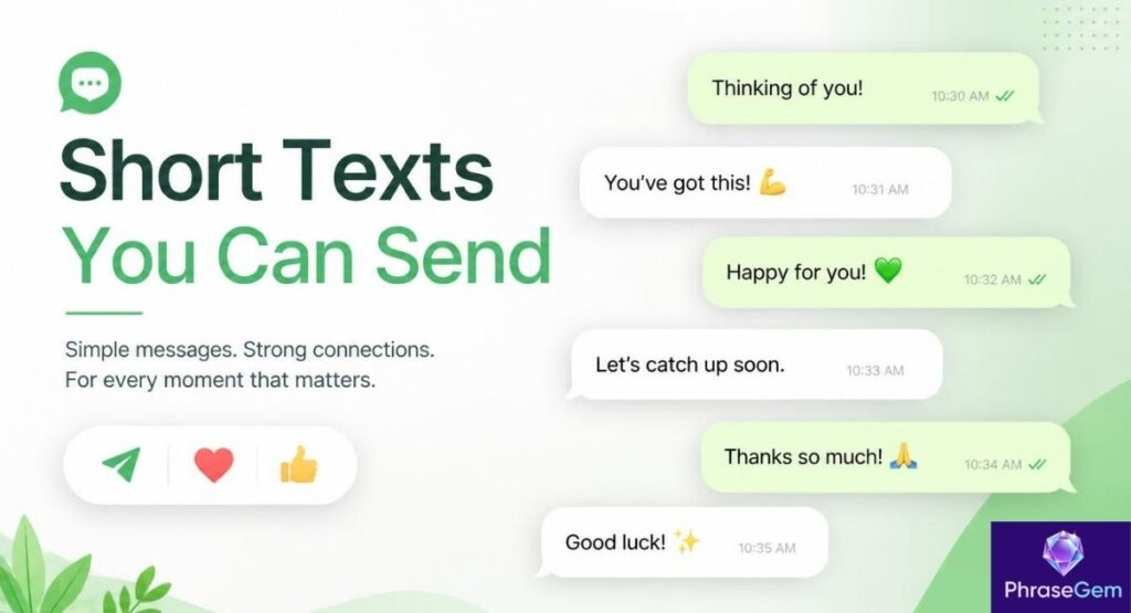 Bonus Section: Short Texts You Can Send