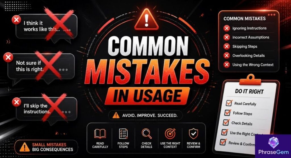 Common Mistakes People Make When Using These Phrases