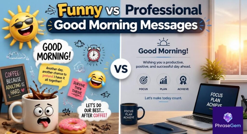 Funny vs Professional Good Morning Messages