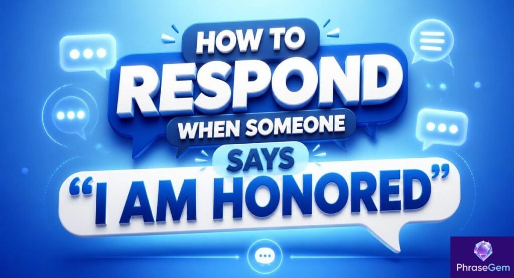 How to Respond When Someone Says "I Am Honored"