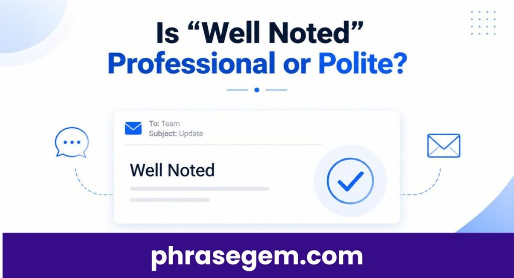 Is "Well Noted" Professional or Polite?