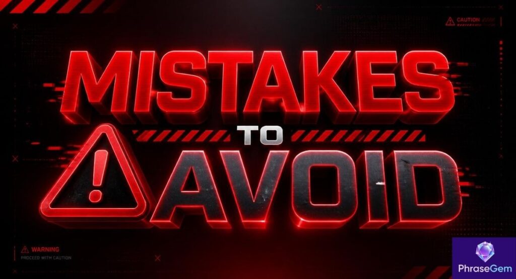 Mistakes to Avoid