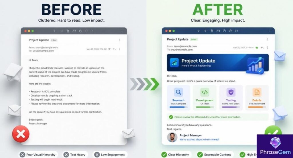 Real Email Examples (Before & After)