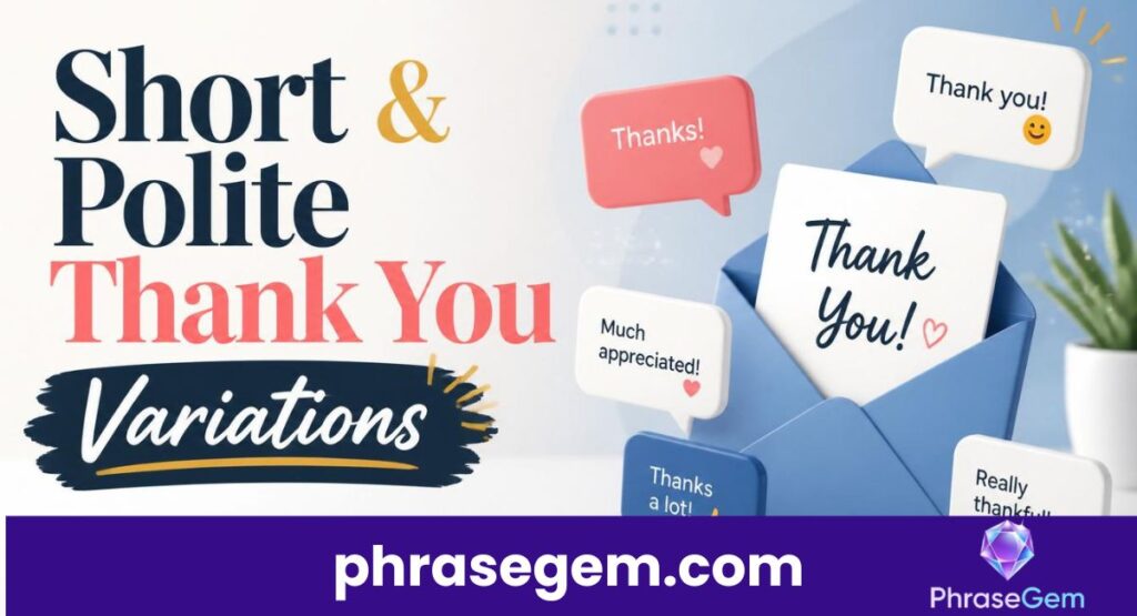 Short and Polite Thank You Variations