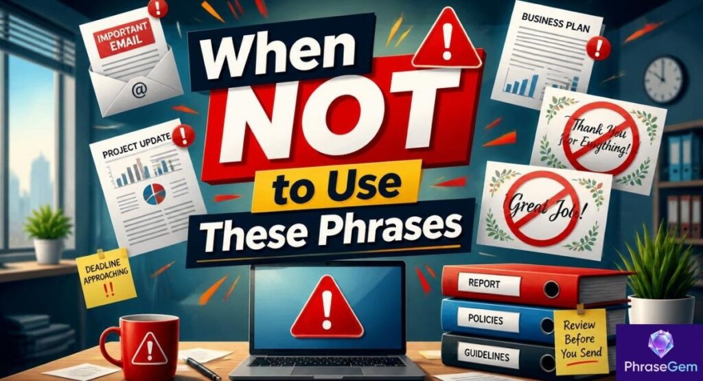 When NOT to Use These Phrases